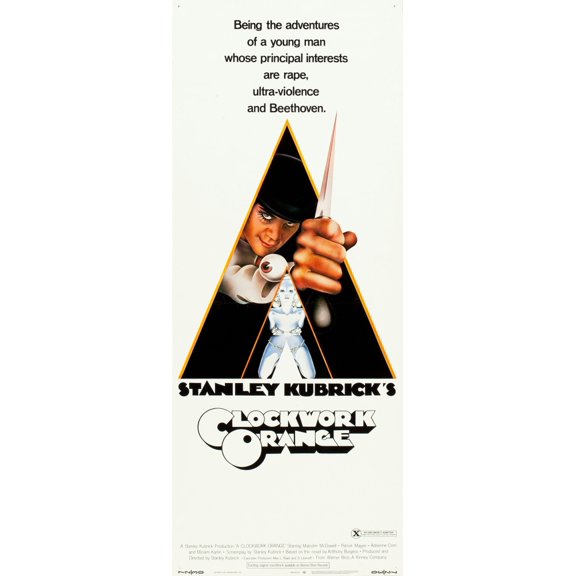 A Clockwork Orange Malcolm Mcdowell On Insert Poster 1971. Movie Poster Masterprint (24 x 36)