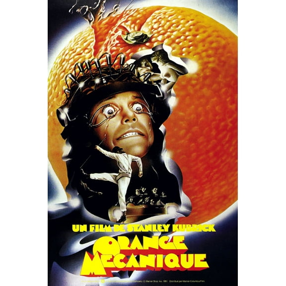 A Clockwork Orange Movie Poster French 12x16 Print on Metal Sign 12in x 16in Square Adults Best Posters