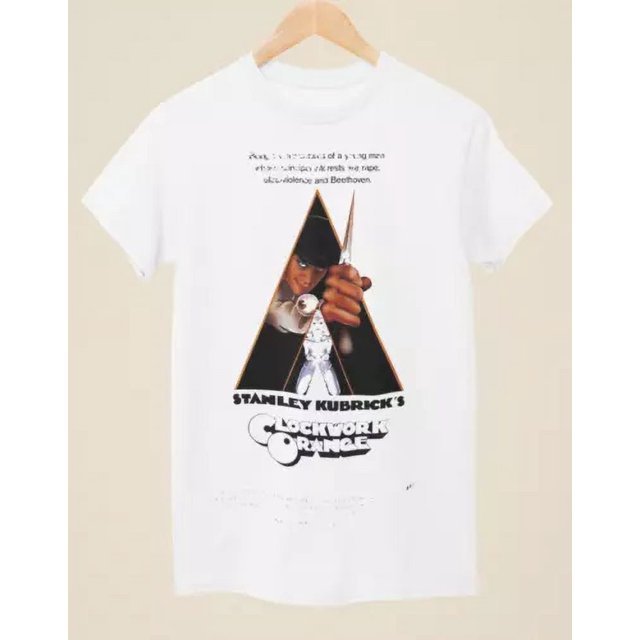 A Clockwork Orange - Movie Poster Inspired Unisex White T-Shirt Hot ...