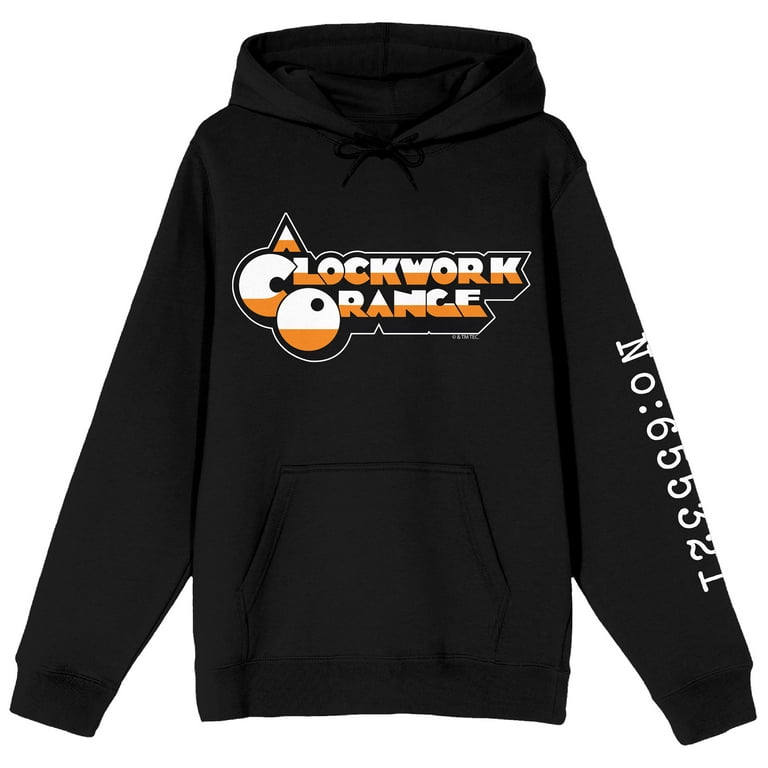 Black hoodie orange writing hotsell