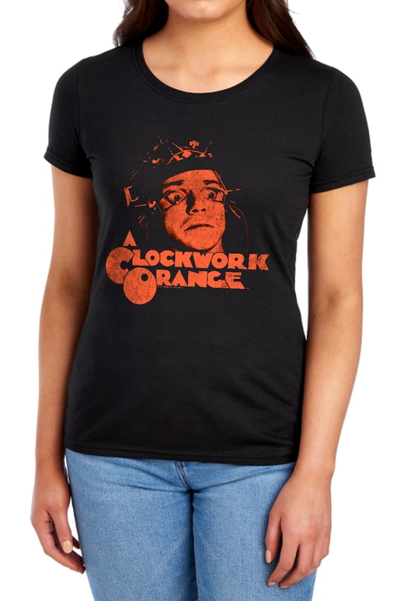 A Clockwork Orange Posterized Alex Face Women's T Shirt, Black, Large
