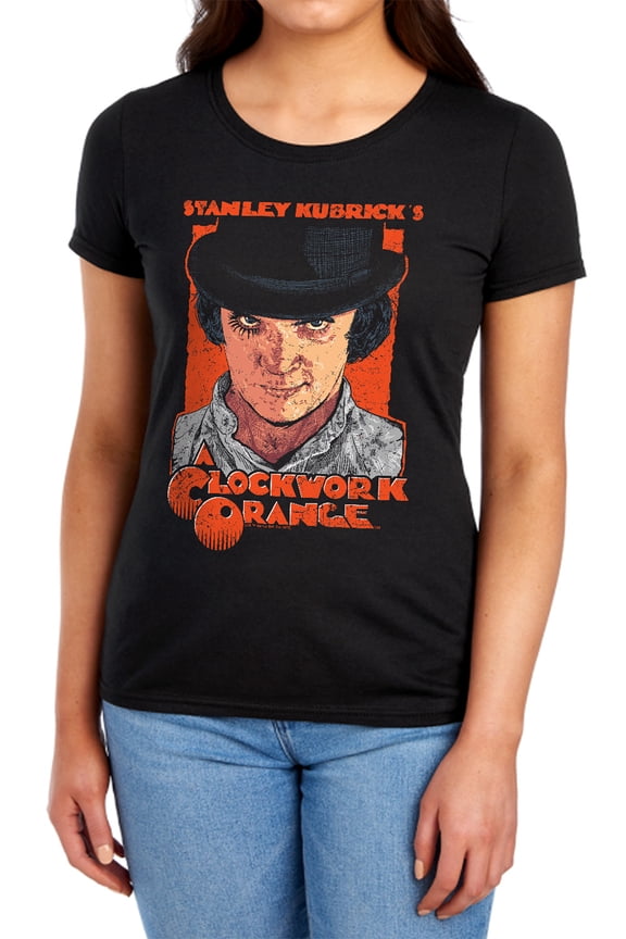 A Clockwork Orange Sinister Stare Women's T Shirt (Medium) Black