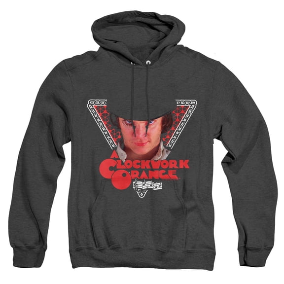 A Clockwork Orange Void Unisex Adult Pull-Over Heather Hoodie, Black Heather, Small