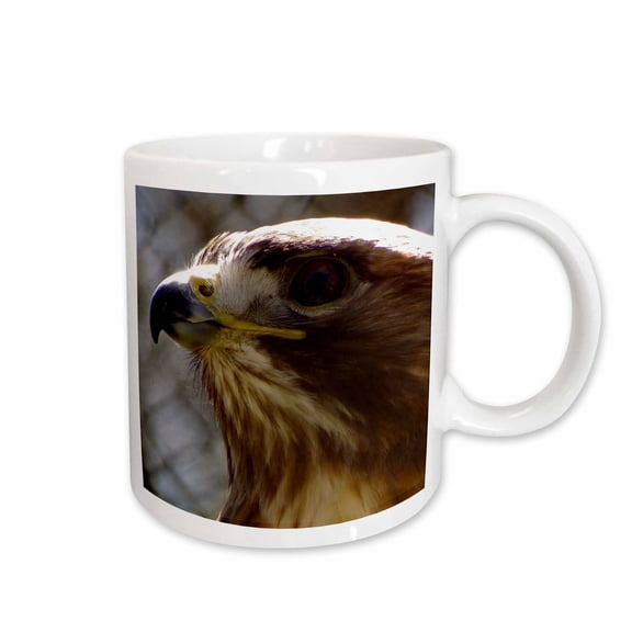 3drose, a Close up of a Hawk, 15oz Mug