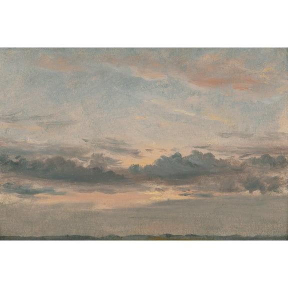 A Cloud Study, Sunset by John Constable - 12" x 18" Art Print Wall Decor