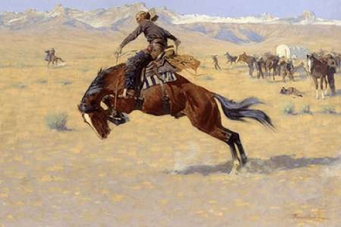 A Cold Morning on The Range Canvas Art - Frederic Remington (24 x 36)