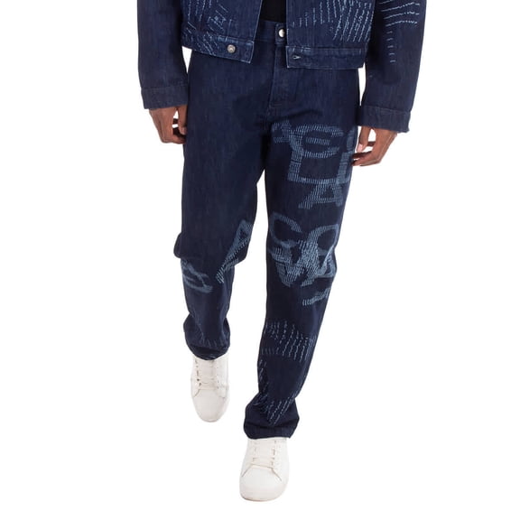 A Cold Wall Lasered-Logo Cotton Jeans, Brand Size 48 (Waist Size 32")