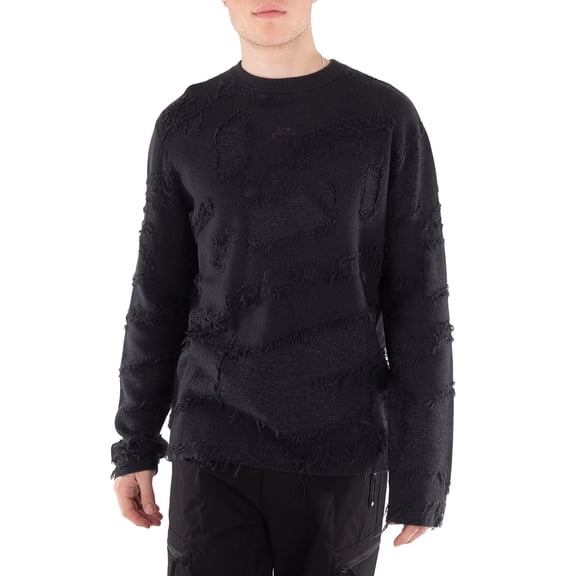 A Cold Wall Men's Black Woolen Frontage Jumper, Size Medium