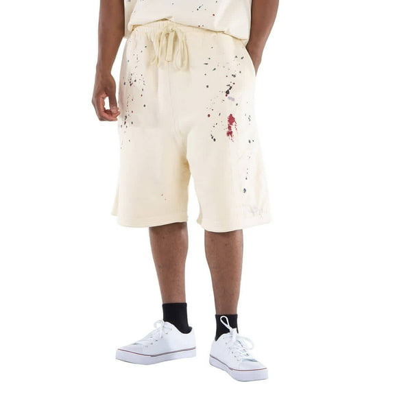 A Cold Wall Studio Paint-Splatter Cotton Track Shorts, Size Small