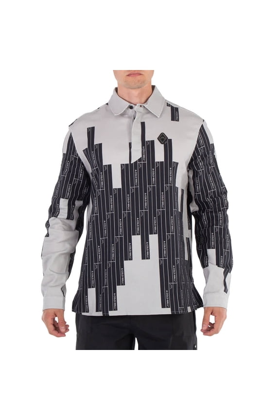 Vector Monogram Long-Sleeve Cotton Polo Shirt, Brand Size 46 (US Size 36)