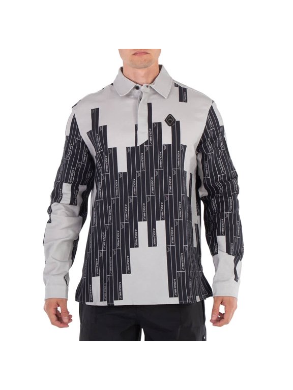 Vector Monogram Long-Sleeve Cotton Polo Shirt, Brand Size 46 (US Size 36)