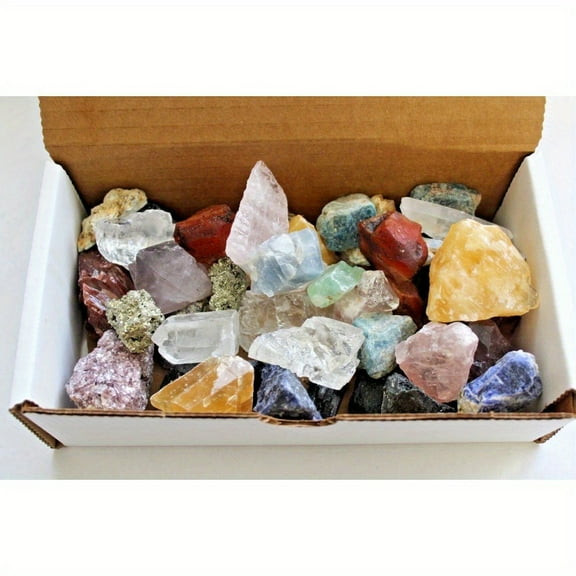 A Collection of 1000 Carats of Beautiful Natural Gemstones, Mixed with Handmade Gemstone Crystals for Jewelry Making, Craft Projects And Home Decor.