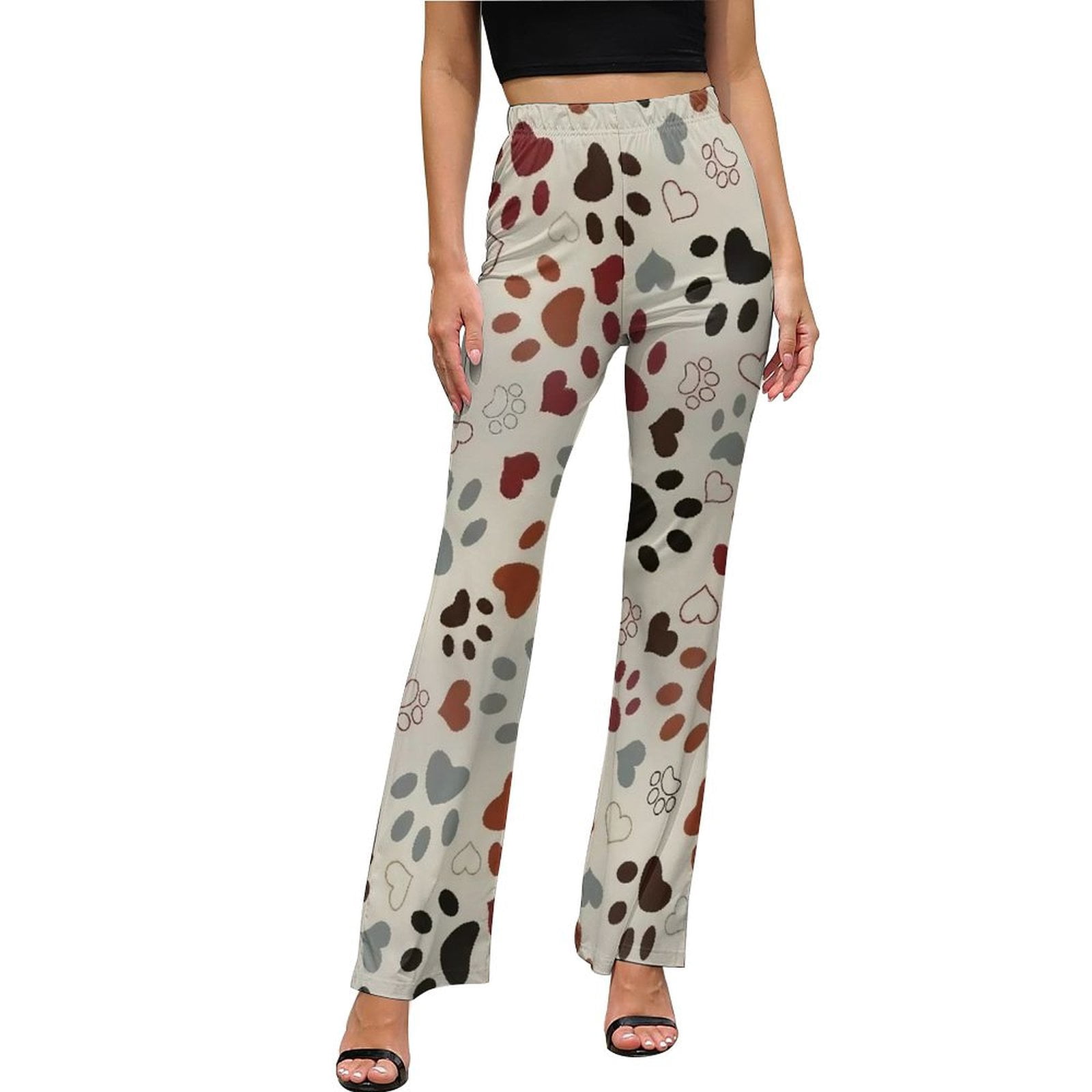 Chic 3D-printed Animal Footprints On Stylish Trousers