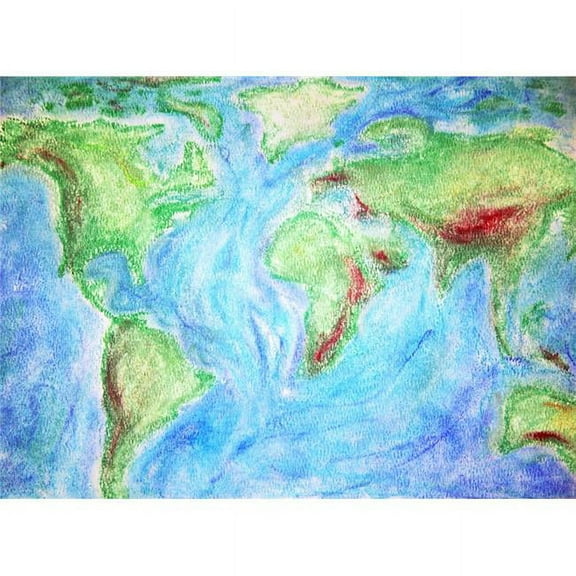 A Colorful Hand Drawn Map Poster Print by Don Hammond, 32 x 24 - Large