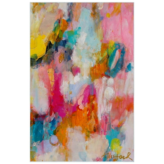A Colorful Mindset Washable Abstract Art Area Rug size 5'x8'