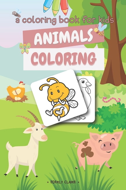 A Coloring Book For Kids: Animals Coloring, (Paperback)