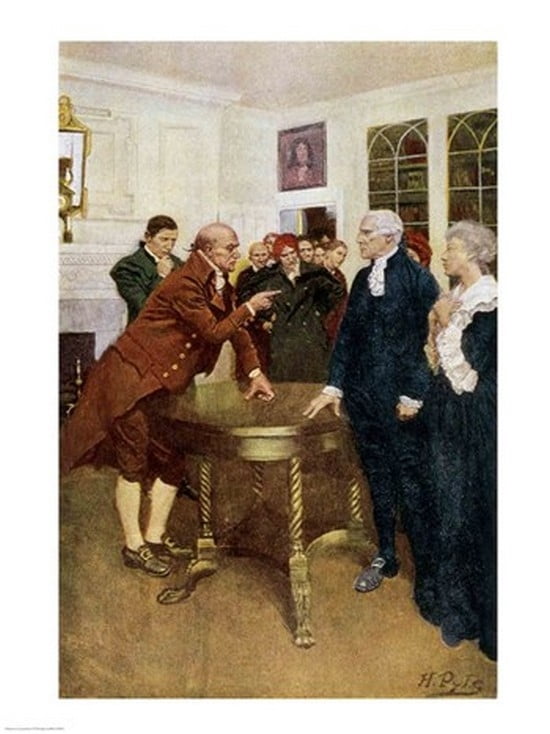 A Committee of Patriots Delivering an Ultimatum to a Kings Councillor Canvas Art - Howard Pyle (24 x 36)