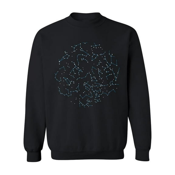 A Constellation Star Map Sweatshirt Men -Image by Shutterstock, Male Large
