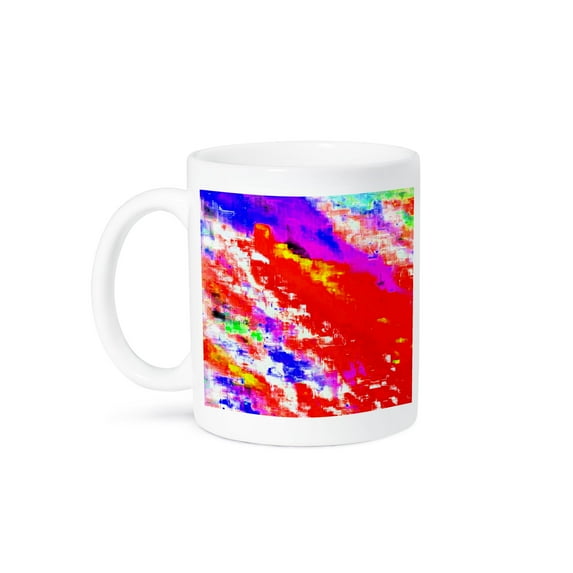 3drose, a Cool Abstract Glitch of a Photograph in Red, 11oz Mug