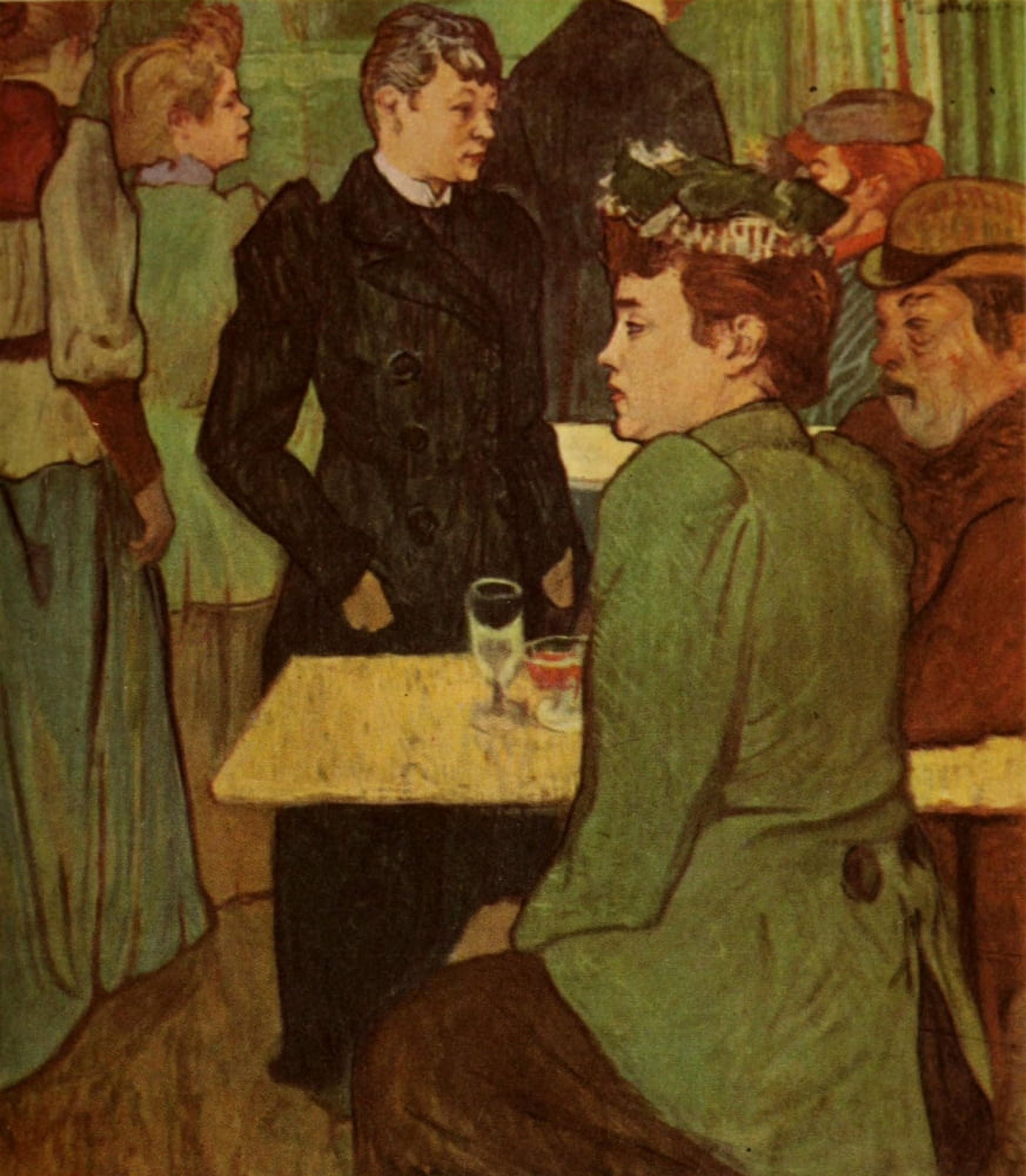 A Corner in the Moulin de la Galette Canvas Art - Henri de Toulouse-Lautrec (18 x 24)