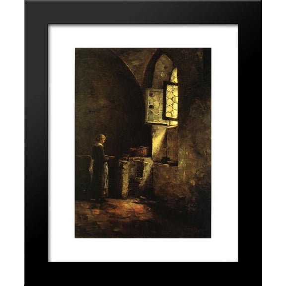 A Corner in the Old Kitchen of the Mittenheim Cloister 20x24 Framed Art Print by T. C. Steele