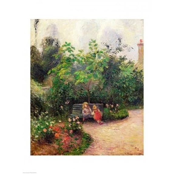 A Corner of The Garden at The Hermitage Pontoise 1877 Poster Print by Camille Pissarro - 18 x 24 in.