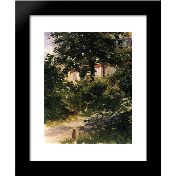 A Corner of the Garden in Rueil 20x24 Framed Art Print by Manet, Edouard