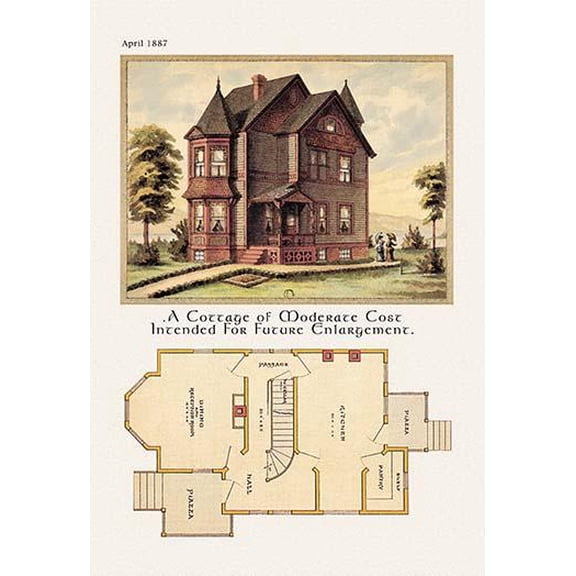 A Cottage of Moderate Cost Intended for Future Enlargement Fine art canvas print (20" x 30")