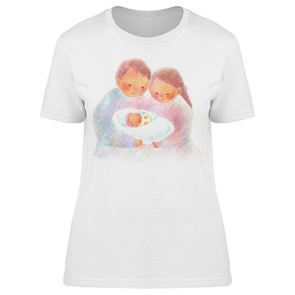 A Couple And Their Baby T-Shirt Women -Image by Shutterstock, Female Large
