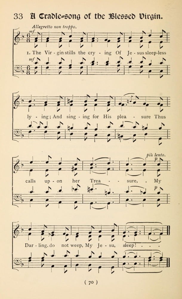A Cradle Song of the Blessed Virgin 1 Christmas Carols New & Old 1850 Canvas Art - (24 x 36)
