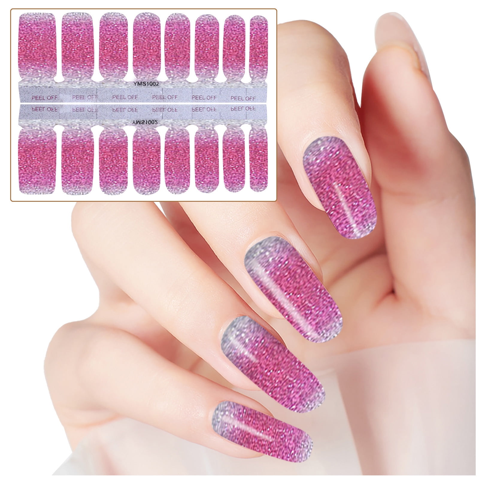 Nail Bling Stickers Cool Nail Stuff Fiberglass Nails Strips Nail Stamping Kits for Short Nails Nail Heart Stencils Cool Nails for Teenagers Kids Stickers 10-12 Polish Strips Petite Nail Decals Self