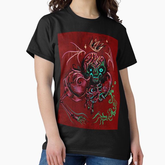 A Creepy And Retro Red Skeleton Head 1980s Meme With Dragon Crochet For Your Holiday G26232 Unisex T-Shirt, Up to Size 5XL