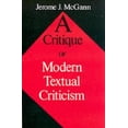 thumbnail image 1 of Pre-Owned A Critique of Modern Textual Criticism, Foreword by David C Greetham (Paperback) 0813914183 9780813914183, 1 of 1