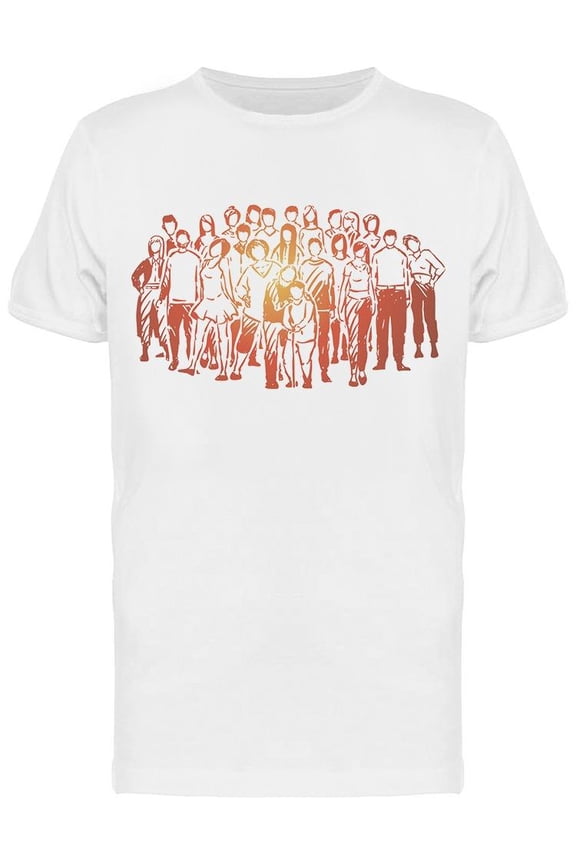 A Crowd Of People T-Shirt Men -Image by Shutterstock, Male Small