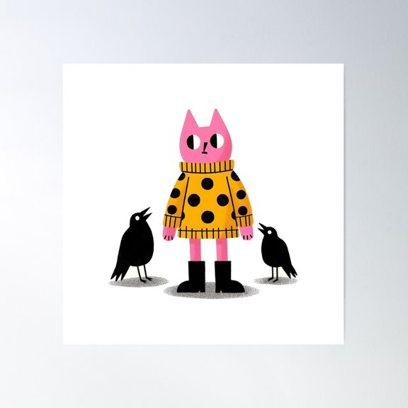A Curious Encounter Poster Wall Art, Modern Wall Decor For Living Room Bedroom, 30x30 UNFRAMED
