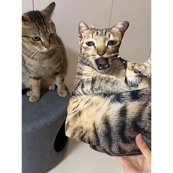 A Customizable Pet Pillow, Personalized 3D Portrait Plush Toy for Cats ...