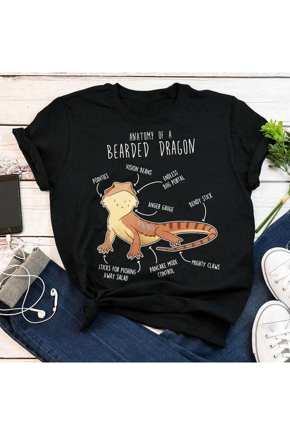 A Cute Bearded Dragon Themed Pet Reptile Lover Gift Unisex T-Shirt up to 5XL