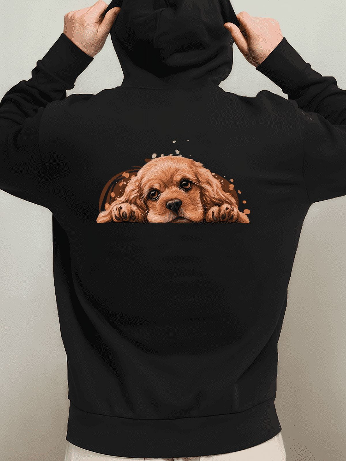A Cute Cocker Spaniel Dog Mens Hoodie 100% Cotton
