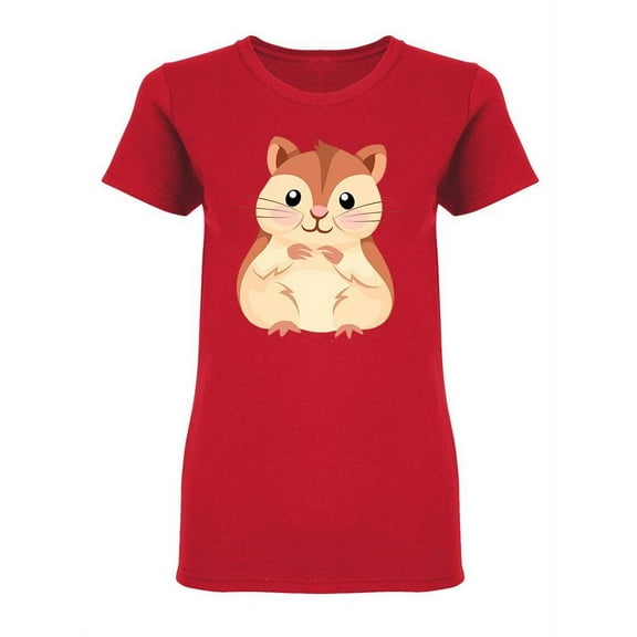 A Cute Hamster Cartoon Shaped T-Shirt Women -Image by Shutterstock, Female Medium