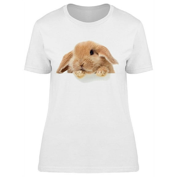 A Cute Laid Down Rabbit T-Shirt Women -Image by Shutterstock, Female Medium