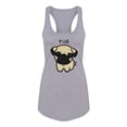 thumbnail image 1 of A Cute Pug Racerback Tank Women -Image by Shutterstock, Female x-Large, 1 of 4