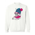 thumbnail image 1 of A Cute Rabbit With Glasses  Sweatshirt Women -Image by Shutterstock, Female 4X-Large, 1 of 4