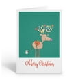 thumbnail image 1 of A Cute Reindeer Decorated for Christmas Funny Holiday Card - 12 Holiday Cards &, 1 of 5