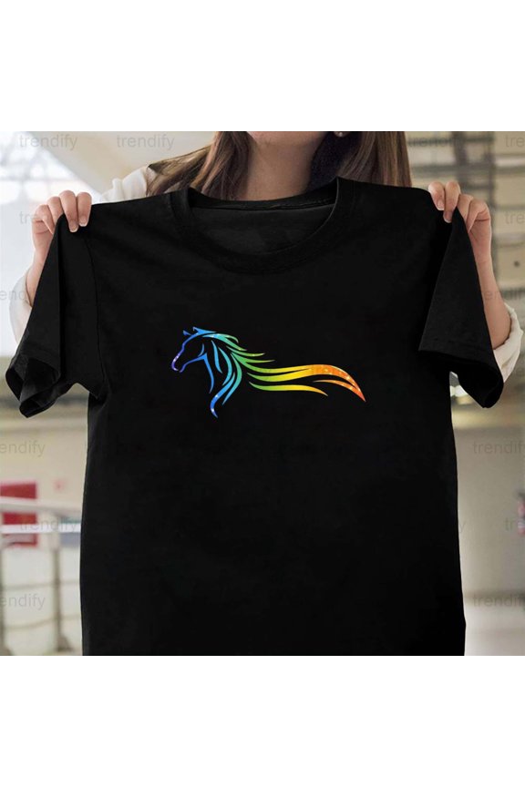 A Cute and Simple Horse Graphic For Horseback Riding and Equestrians,, H21696 T-Shirt, for Men and Women, Up to Size 5XL
