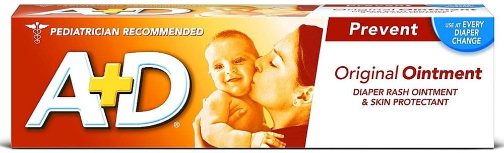 A+D Diaper Rash Ointment & Skin Protectant, Original 4 oz (Pack of 4)