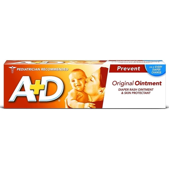 A+D Diaper Rash Ointment & Skin Protectant, Original 4 oz (Pack of 4)