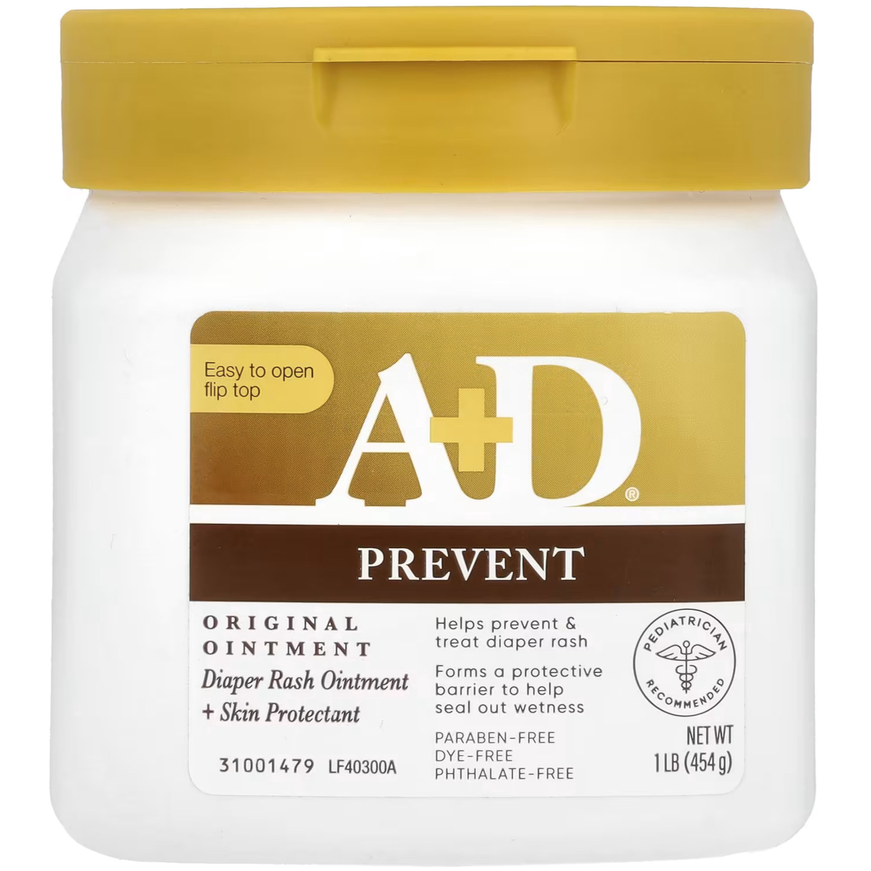 A+D Diaper Rash & Skin Protectant Prevent Original Ointment, 16oz, 6-Pack