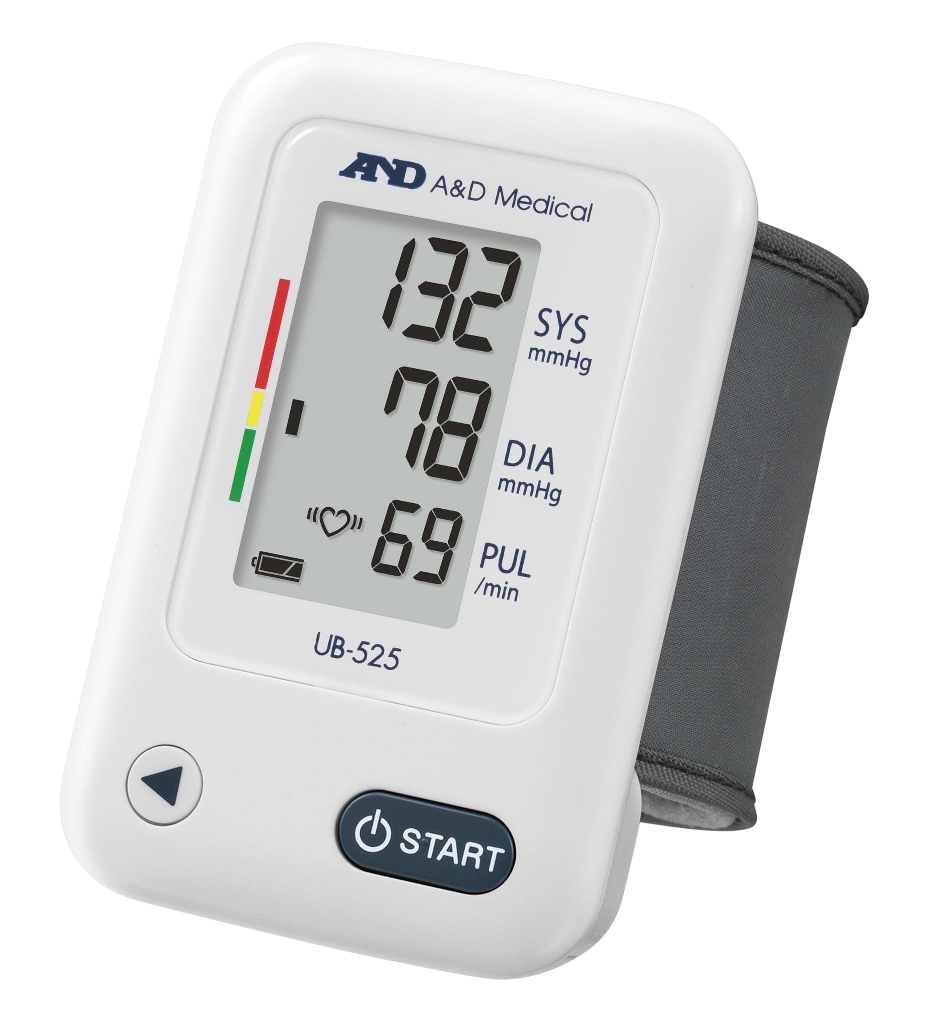 A&D Medical Bluetooth Blood Pressure Monitor, Wrist, Digital, Heart Rate Detection (UB-525)