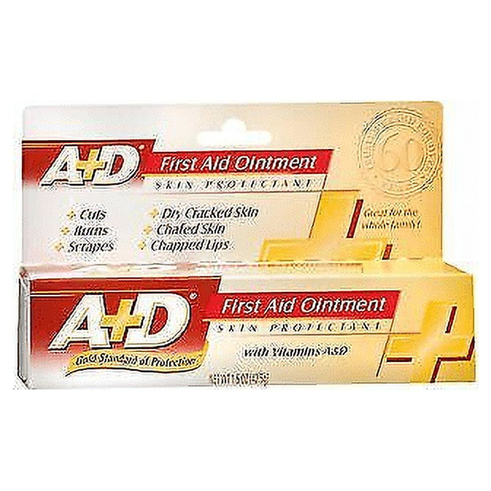 A+D First Aid Ointment Protectant Skin Vitamin Dry Skin 1.5 oz, Pack of