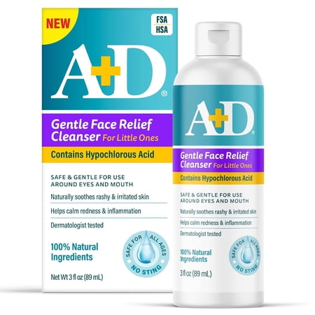 A+D Gentle Face Relief Cleanser for Little Ones, 3 fl oz